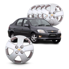 Calota Prisma Montana Celta 2011-2013 | Aro 14 | GM | Jogo com 4 Calotas Prata