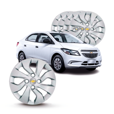 Calota Prisma 2017-2018 | Aro 14 | GM | Jogo com 4 Calotas Prata