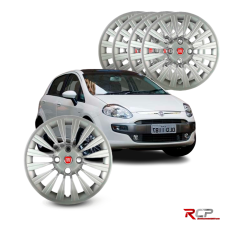 Calota Jupiter Punto | Aro 14 | Fiat | Jogo Com 4 calotas prata 