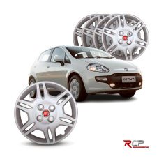 Calota Punto 2008 | Aro 14 | Fiat | Jogo com 4 Calotas Prata