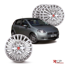 Calota Idea Siena Punto Palio 2011-2012 | Aro 15 | Fiat | Jogo com 4 Calotas Prata