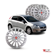 Calota Idea Siena Punto 2011 | Aro 15 | Fiat | Jogo com 4 Calotas Prata