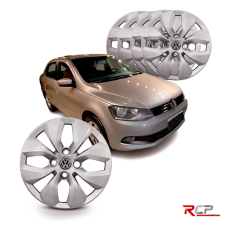 Calota Gol Voyage G5 G6 2014 | Aro 14 | VW | Jogo com 4 Calotas Prata