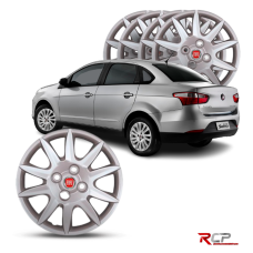 Calota Siena 2012-2013 | Aro 14 | Fiat | Jogo com 4 Calotas Prata