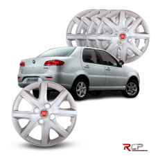 Calota Siena el 1.4  | Aro 14 | Fiat | Jogo com 4 Calotas Prata