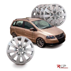 Calota Fox Spacefox Polo | Aro 15 | VW| Jogo com 4 Calotas Prata