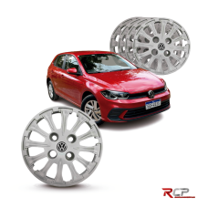 Calota Thunder | Aro 13 | VW | Jogo com 4 Calotas Prata
