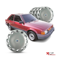 Calota Universal Escort Hobby | Aro 13 | Jogo Com 4 calotas prata 