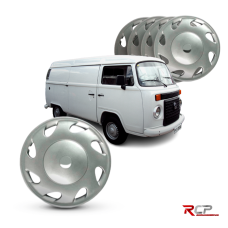 Calota Universal kombi Besta | Aro 14 | Jogo com 4 Calotas Prata