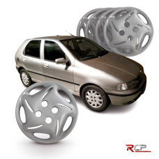 Calota Universal Palio 16V  | Aro 13 | Fiat | Jogo com 4 Calotas Prata