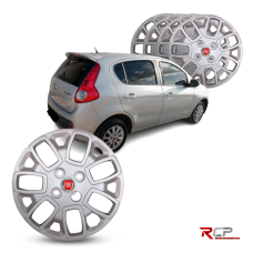 Calota Uno attractive 2014 | Aro 13 | Fiat | Jogo com 4 Calotas Prata