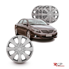 Calota Universal Corolla 2010 | Aro 15 | Jogo com 4 Calotas Prata