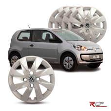 Calota Up 2015 | Aro 13 | VW | Jogo com 4 Calotas Prata