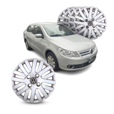 Calota Gol G5 Voyage Saveiro 2009-2011 | Aro 13 Jogo com 4 Calotas Prata