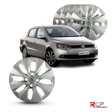 Calota Gol Voyage G5 G6 2013 | Aro 14 | Vw | Jogo com 4 Calotas Prata