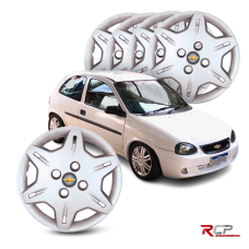 Calota Corsa Wind 2000 | Aro 13 | GM | Jogo com 4 Calotas Prata