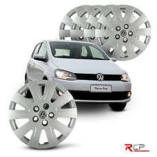 Calota Fox Polo 2010-2011 | Aro 15 | VW | Jogo Com 4 calotas prata