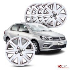 Calota Gol Voyage | Aro 13 | VW | Jogo com 4 Calotas Prata - Adaptada toda linha