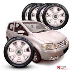 Calota Fox City 2008 | Aro 14 | VW | Jogo com 4 Calotas Prata