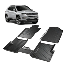 TAPETE TIPO BANDEJA 4P PRETO MOD. JEEP COMPASS 2016 (5 PEÇAS)