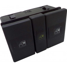 INTERRUPTOR DUPLO DO VIDRO ELETRICO C/BLOQUEIO SANTANA 98>06 QUANTUN 98>02(PRETO