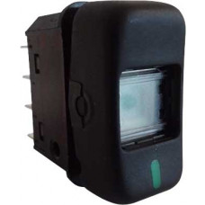 INTERRUPTOR FAROL AUXILIAR SIMPLES 24V MERCEDES BENZ ONIBUS CAMINHOES COR PRETA