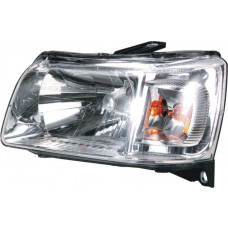 FAROL FIAT H4 UNO ECONOMY/FURGAO/FIORINO 04> LE COM PISCA/MASCARA METALIZADA