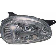 FAROL GM H4 CORSA 00>02/CLASSIC 01>10 LD COM PISCA AMBAR/CARCAÇA PRETA