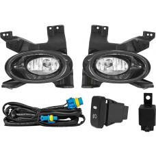 KIT FAROL AUXILIAR DE NEBLINA HONDA H11 CITY 09>12 MOLDURA CROMADA