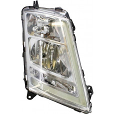 FAROL VOLVO H7/H1 FH 400/460/540/750/FM 380 14> LE COM LED DRL/MASCARA NEGRA