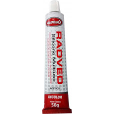 RADVED SILICONE MULTIUSO CURA ACETICA IDEAL MADEIRA VIDRO ALUMINIO METAIS 50G