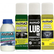 KIT REVISAO RADNAQ LUBRINAQ GRAXA BR SILICONE AEROSOL LIMPA PARABISA NECESSARIE