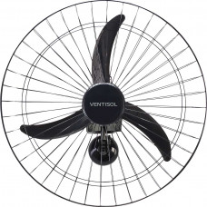 VENTILADOR DE PAREDE COMERCIAL 60CM BIVOLT PRETO 200W 3 PAS