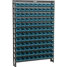 ESTANTE METALICA COM GAVETAS MODELO PRATICO COR AZUL