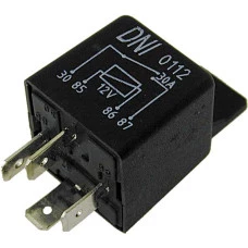 RELE AUXILIAR 12V 30A 4 TERMINAIS USO GERAL COM SUPORTE