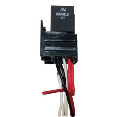 MINI RELE 12V C/ SOQUETE/CHICOTE 4 TERMINAIS 40A
