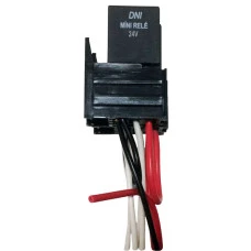 MINI RELE 24V REVERSOR C/ SOQUETE/CHICOTE 5 TERMINAIS 40/30A