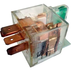 RELE AUXILIAR UNIV.CRISTAL TUNING 5T 12V 40A C/SUP.C/FUSIVEL 40A RESISTOR LED VM