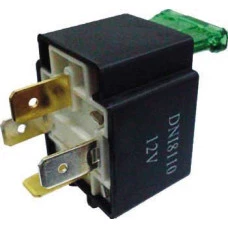 RELE AUXILIAR 12V 40A 4 TERMINAIS USO GERAL COM FUSIVEL ACOPLADO