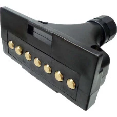 TOMADA ELETRICA P/ ENGATE RETANGULAR 7 POLOS MACHO (MOVEL) NYLON PRETO 12/24V