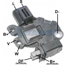 REGULADOR DE VOLTAGEM DO ALTERNADOR VALEO 14V HYUNDAI HB20/I30/VELOSTER / KIA