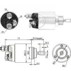 Rele Motor Partida 12V Alfa Romeo Fiat
