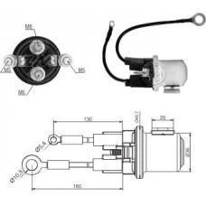 Rele Auxiliar Motor Partida Mitsubishi 24V Volvo 240 Vm210
