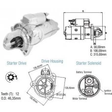 Motor Partida Volkswagen 24V 5Kw M100R Zm-8048504