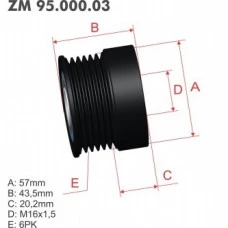 Polia Decoupler Opel Signum 2800 0509 Vectra C 2800 0509