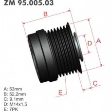 Polia Decoupler Lexus Toyota 4Runner Camry Rav4 Tundra