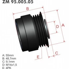 Polia Decoupler Toyota Camry 2.5 20102011