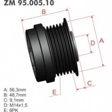 Polia Decoupler Buick Enclave 3.6 Cadillac Cts Gm Camaro