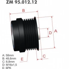 Polia Decoupler Hyundai Elantra 1.8 2.0 I30 1.8 2.0