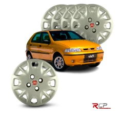 Calota Palio ex 2001| Aro 13 | Fiat | Jogo Com 4 calotas prata